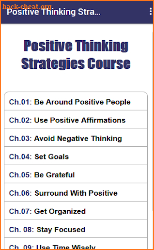 Positive Thinking Strategies screenshot