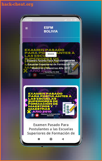 Postulantes a las Normales ESFM Bolivia screenshot