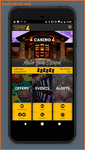 Potawatomi Carter Casino Hotel screenshot