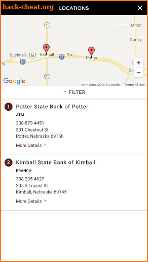 Potter State Bank screenshot