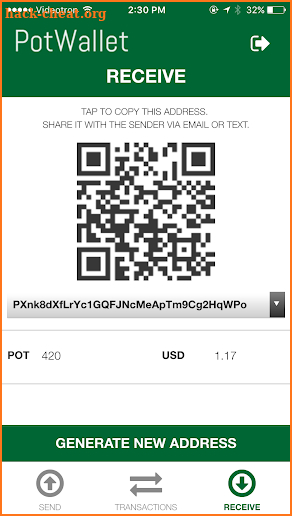PotWallet - Potcoin Wallet screenshot