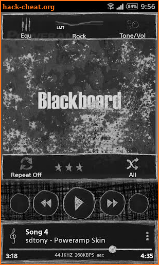 Poweramp Blackboard Skin screenshot