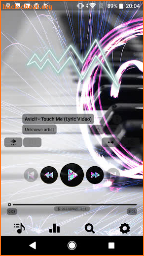 Poweramp skin neon v3 screenshot