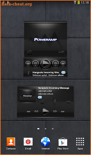 Poweramp widget BLACK Black screenshot