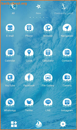 Powerful Wallpaper Blue Ocean Wave Theme screenshot