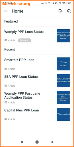 PPP Loan App - Womply Smartbiz CPF Blue Acorn Info screenshot
