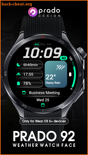 PRADO 92 Weather Watch Face screenshot