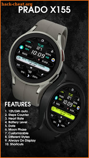 PRADO X155: Digital Watch Face screenshot