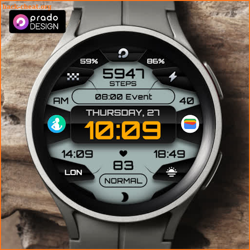 PRADO X164: Digital Watch Face screenshot