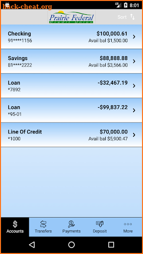 Prairie Federal Credit Union screenshot