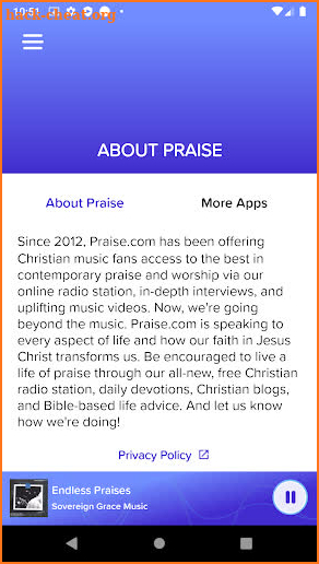 Praise.com screenshot