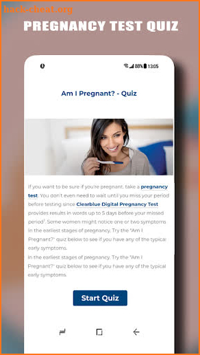 Prany - Pregnancy Test Quiz screenshot
