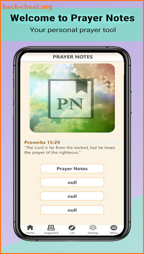 Prayer Notes screenshot