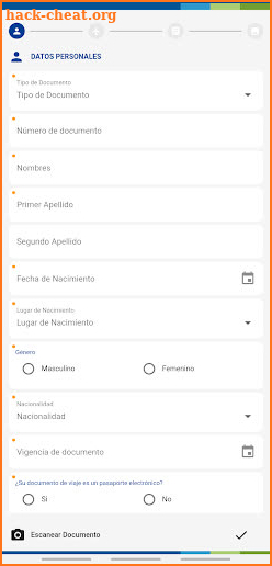 Pre Registro Migraciones screenshot