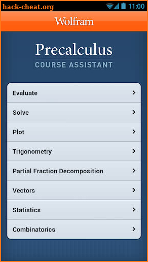 Precalculus Course Assistant screenshot