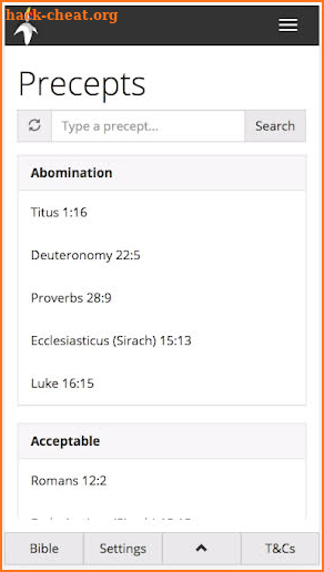 Precept Bible screenshot
