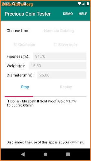 Precious Coin Tester: test gold coin, silver coin screenshot