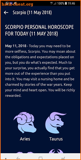 Predict Personal Horoscope 2018 screenshot