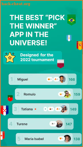 Predict the winner soccer 2022 screenshot