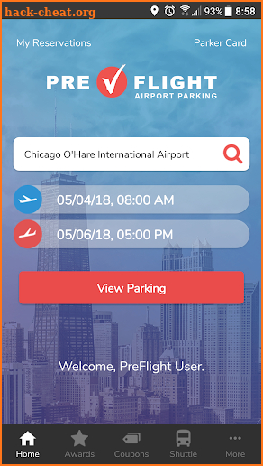 PreFlight Airport Parking screenshot