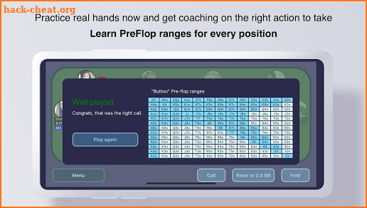 PreFlop Poker Trainer screenshot