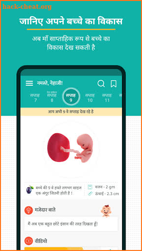 Pregnancy and Baby Tracker App screenshot