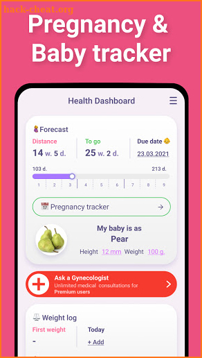Pregnancy & Baby Tracker. Pregnancy Calendar. screenshot