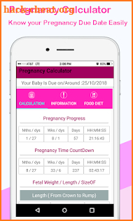 Pregnancy calculator screenshot
