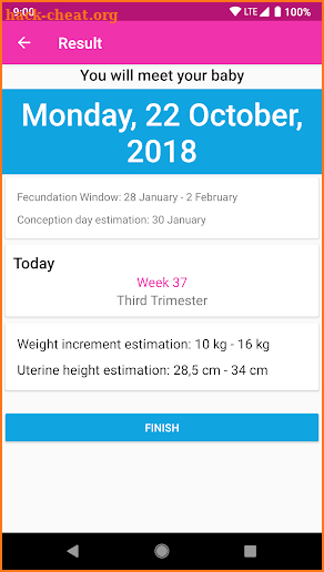 Pregnancy Calculator and Calendar screenshot