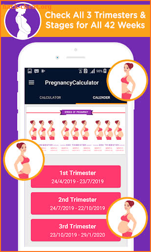 Pregnancy calculator and calendar, Due date screenshot
