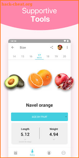 Pregnancy + | tracker app, week by week in 3D screenshot