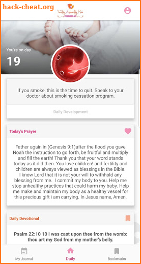 Pregnancy Prayer Guide App screenshot