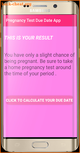Pregnancy Test Due Date + Conception Date screenshot