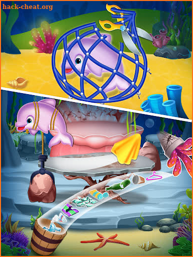 Pregnant mermaid mommy & newborn babysitter game screenshot