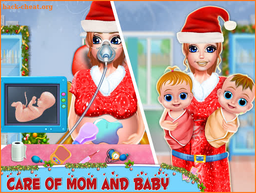 Pregnant Mom & Baby Christmas - Twins Newborn screenshot