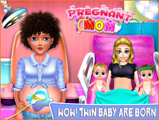 Pregnant Mom & Baby Twins Newborn Care Nursery screenshot