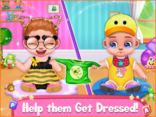 Pregnant Mom And Twin Baby Care Nursery Game screenshot