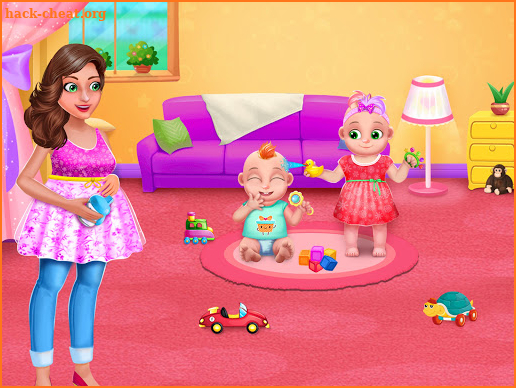 Pregnant Mommy And Twin Baby Care screenshot