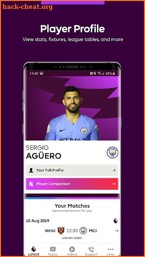 Premier League Player App screenshot