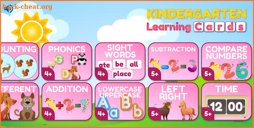 Preschool and Kindergarten Learning Cards - Free screenshot