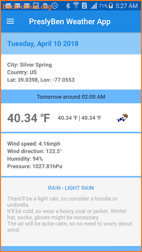 PreslyBen Weather App screenshot