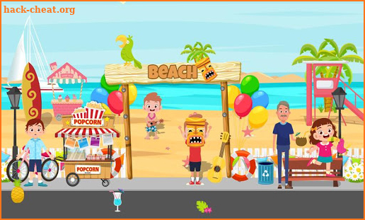 Pretend Play Summer Vacation My Beach Party Game screenshot
