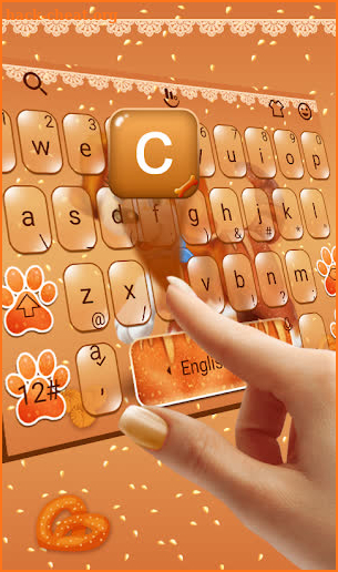 Pretty Bread Puppy Keyboard Theme screenshot