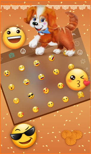 Pretty Bread Puppy Keyboard Theme screenshot