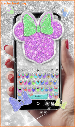 Pretty Colorful Glitter Keyboard Theme screenshot