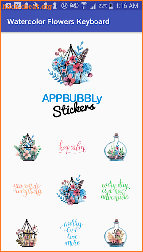 Pretty Flower Quotes Keyboard Stickers for Gboard screenshot