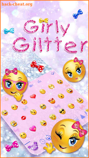 Pretty Girly Glitter Keyboard Theme screenshot