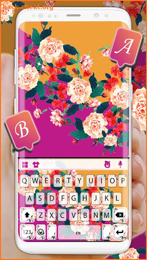 Pretty Mexican Flowers Keyboard Theme screenshot