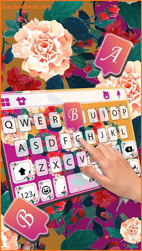 Pretty Mexican Flowers Keyboard Theme screenshot