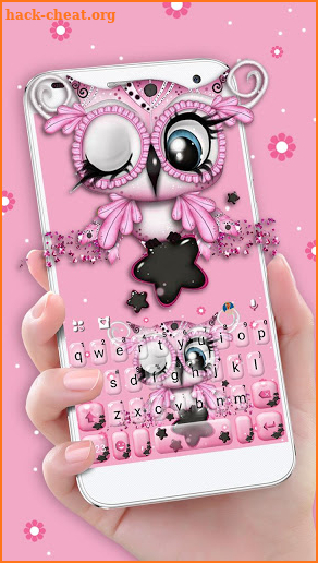 Pretty Pinky Owl Keyboard Theme screenshot